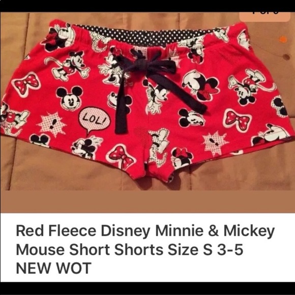 Disney Pants - Disney red Mickey Mouse short shorts S 3-5 new